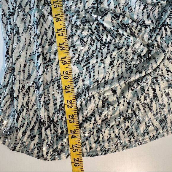 Vintage Y2K Fairy Sparkle Top Sz M Surplice Abstract Flowy Lightweight 90s Boho - Picture 6 of 9